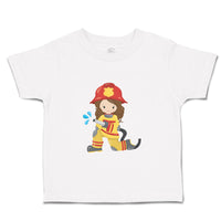 Toddler Girl Clothes Firefighter Girl Hose Professions Firefighter Toddler Shirt