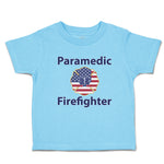 Cute Toddler Clothes Paramedic Firefighter Profession Country Flag Toddler Shirt