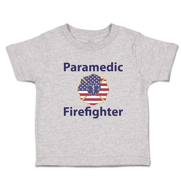 Cute Toddler Clothes Paramedic Firefighter Profession Country Flag Toddler Shirt