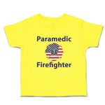 Cute Toddler Clothes Paramedic Firefighter Profession Country Flag Toddler Shirt