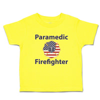 Cute Toddler Clothes Paramedic Firefighter Profession Country Flag Toddler Shirt