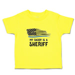 Cute Toddler Clothes My Daddy Is A Sheriff Country Police Flag Toddler Shirt