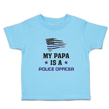 Cute Toddler Clothes My Papa Is A Police Officer Country Flag and Star Cotton