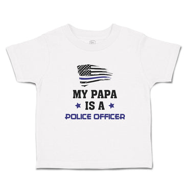 Cute Toddler Clothes My Papa Is A Police Officer Country Flag and Star Cotton