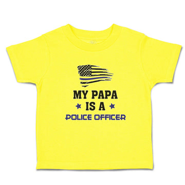 Cute Toddler Clothes My Papa Is A Police Officer Country Flag and Star Cotton