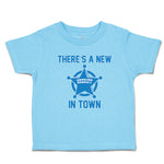 Cute Toddler Clothes There's A New in Town Sheriff Circle with Star Cotton