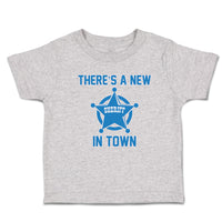 Cute Toddler Clothes There's A New in Town Sheriff Circle with Star Cotton