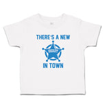 Cute Toddler Clothes There's A New in Town Sheriff Circle with Star Cotton