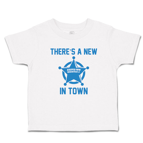 Cute Toddler Clothes There's A New in Town Sheriff Circle with Star Cotton