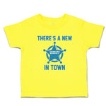 Cute Toddler Clothes There's A New in Town Sheriff Circle with Star Cotton