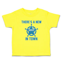 Cute Toddler Clothes There's A New in Town Sheriff Circle with Star Cotton