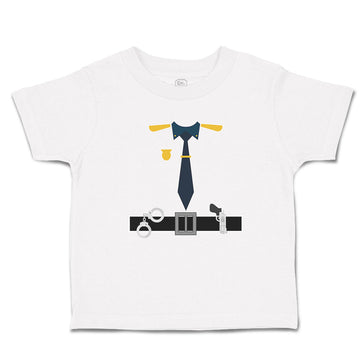 Cute Toddler Clothes Police Officer Costume A Badge Gun Toddler Shirt Cotton