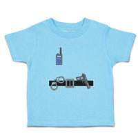 Cute Toddler Clothes Security Officer Costume Walkie Talkie Gun Toddler Shirt