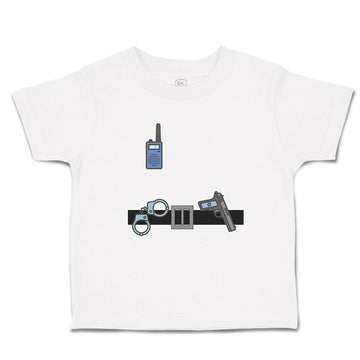 Cute Toddler Clothes Security Officer Costume Walkie Talkie Gun Toddler Shirt