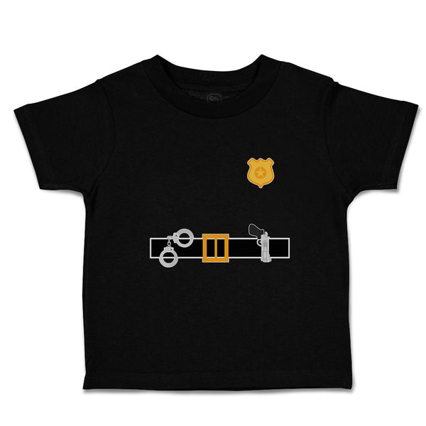 Cute Toddler Clothes Police Officer Costume B Badge Gun Toddler Shirt Cotton
