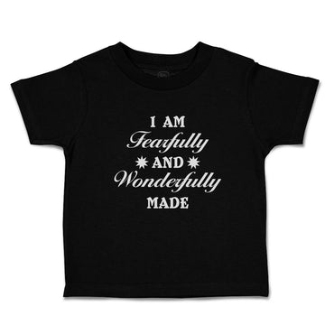 Toddler Clothes I Am Fearfully and Wonderfully Made Christian Bible Words Cotton