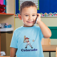 Colorado Boy Playing Baseball Sport Bat and Ball