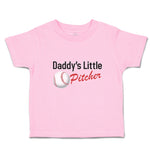 Toddler Clothes Daddy's Little Picther Sport Baseball Toddler Shirt Cotton