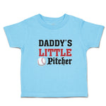 Toddler Clothes Daddy's Little Picther Sport Baseball Toddler Shirt Cotton