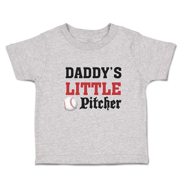 Toddler Clothes Daddy's Little Picther Sport Baseball Toddler Shirt Cotton