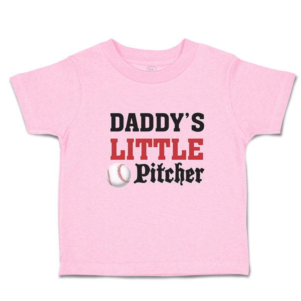Toddler Clothes Daddy's Little Picther Sport Baseball Toddler Shirt Cotton
