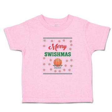 Toddler Clothes Merry Swishmas Basketball Sports Toddler Shirt Cotton