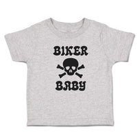 Toddler Clothes Biker Baby Crossbone Skull in Silhouette Toddler Shirt Cotton