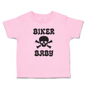 Toddler Clothes Biker Baby Crossbone Skull in Silhouette Toddler Shirt Cotton