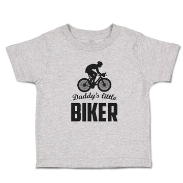 Toddler Clothes Daddy's Little Biker Sport Cycling Silhouette Toddler Shirt