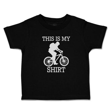 Toddler Clothes This Is My Shirt Sport Cycling Silhouette Toddler Shirt Cotton