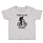 Toddler Clothes This Is My Shirt Sport Cycling Silhouette Toddler Shirt Cotton