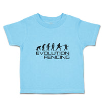 Cute Toddler Clothes Evolution Fencing Sports Fencing Silhouette Toddler Shirt