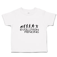 Cute Toddler Clothes Evolution Fencing Sports Fencing Silhouette Toddler Shirt