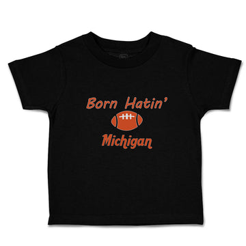Cute Toddler Clothes Born Hatin' Michigan Sports Rugby Ball Toddler Shirt Cotton