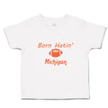 Cute Toddler Clothes Born Hatin' Michigan Sports Rugby Ball Toddler Shirt Cotton