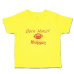 Cute Toddler Clothes Born Hatin' Michigan Sports Rugby Ball Toddler Shirt Cotton