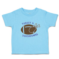 Cute Toddler Clothes Turkey & Touchdown Sports Rugby Ball with Chicken Cotton