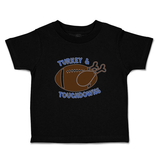 Cute Toddler Clothes Turkey & Touchdown Sports Rugby Ball with Chicken Cotton
