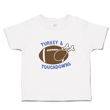 Cute Toddler Clothes Turkey & Touchdown Sports Rugby Ball with Chicken Cotton