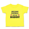 Cute Toddler Clothes Watching Football with My Daddy Sports Rugby Ball Cotton