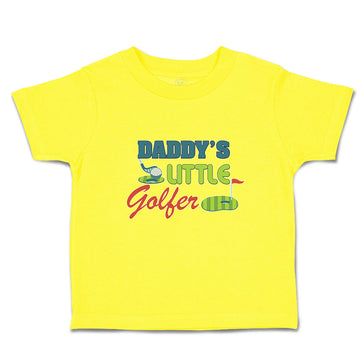 Cute Toddler Clothes Daddy's Golfer Sport Flag Bat Golf Ball Grass Toddler Shirt