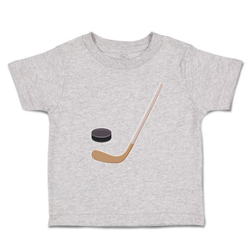 Cute Toddler Clothes Sport Hockey Stick and Disc Toddler Shirt Cotton