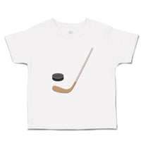 Cute Toddler Clothes Sport Hockey Stick and Disc Toddler Shirt Cotton