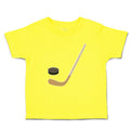 Cute Toddler Clothes Sport Hockey Stick and Disc Toddler Shirt Cotton