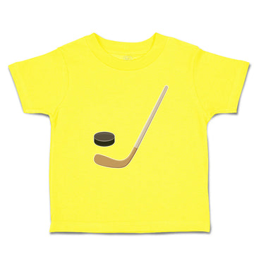 Cute Toddler Clothes Sport Hockey Stick and Disc Toddler Shirt Cotton