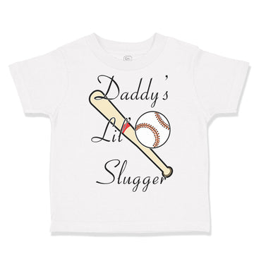 Toddler Clothes Daddy's Lil' Slugger Baseball Dad Father's Day Toddler Shirt