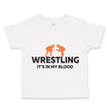 Toddler Clothes Wrestling It's in My Blood Wrestling Toddler Shirt Cotton