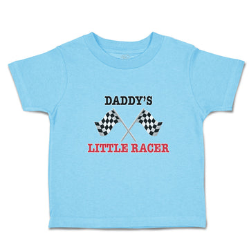 Toddler Clothes Daddy's Little Racer Sports Flag with Checks Toddler Shirt