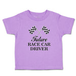 Toddler Clothes Future Race Car Driver Sports Flag with Checks Toddler Shirt