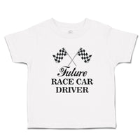 Toddler Clothes Future Race Car Driver Sports Flag with Checks Toddler Shirt